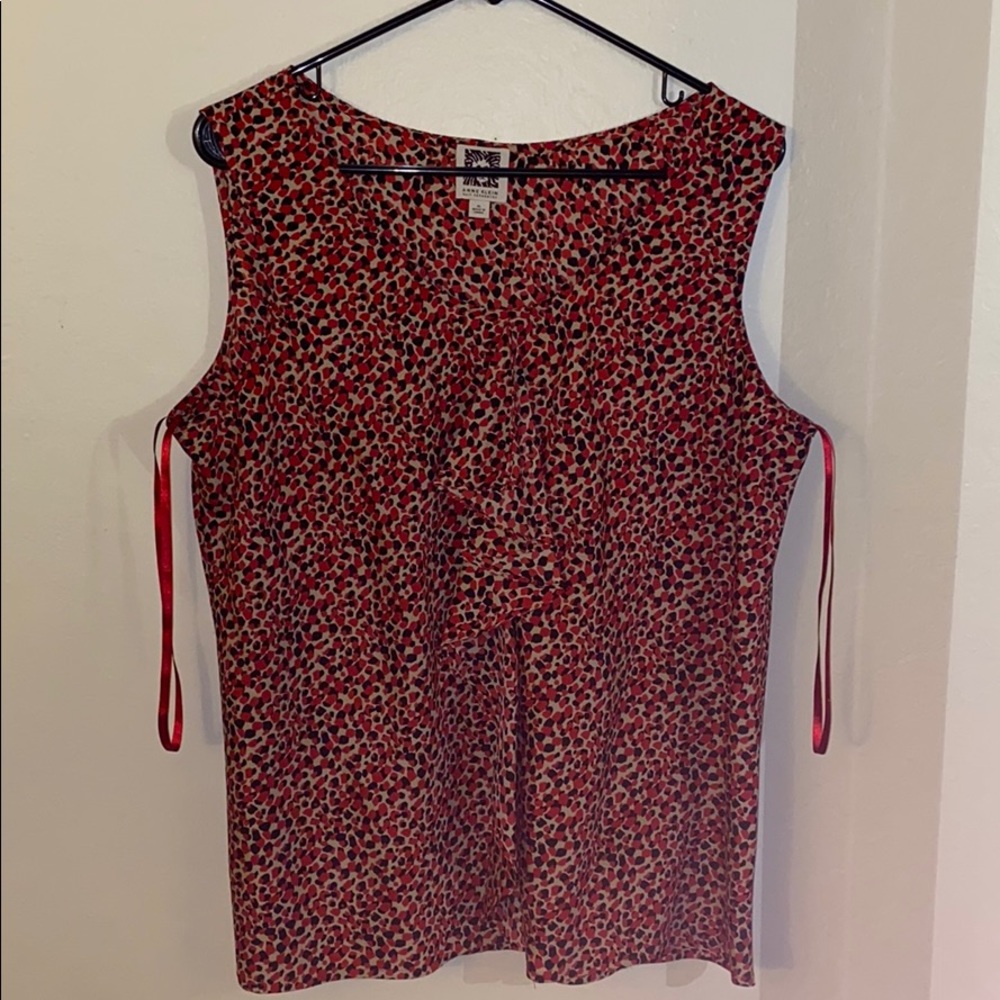 Red& black printed Blouse